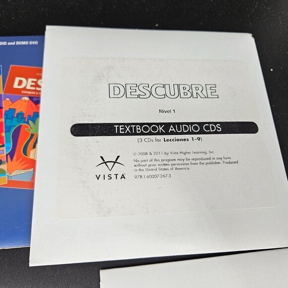 Descubre Nivel 1 Spanish CD DVD Lot 14 Teacher Ed Home School Curriculum Elem HS - Picture 6 of 8